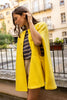 The Giulia Wool Cape - Yellow