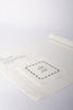 Set Of Linen Coasters - White & Light Blue 'Cin Cin'