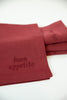 Set Of Linen Napkins - Merlot