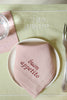Set Of Linen Placemats- Ciao Amore -Pistachio Green