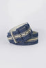 The Jackie Denim Belt - W/Stripes