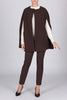The Giulia Wool Cape - Chocolate Brown