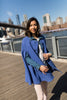 The Giulia Wool Cape - Cobalt