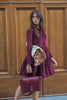 Elena Corduroy Dress w/sleeve - Merlot