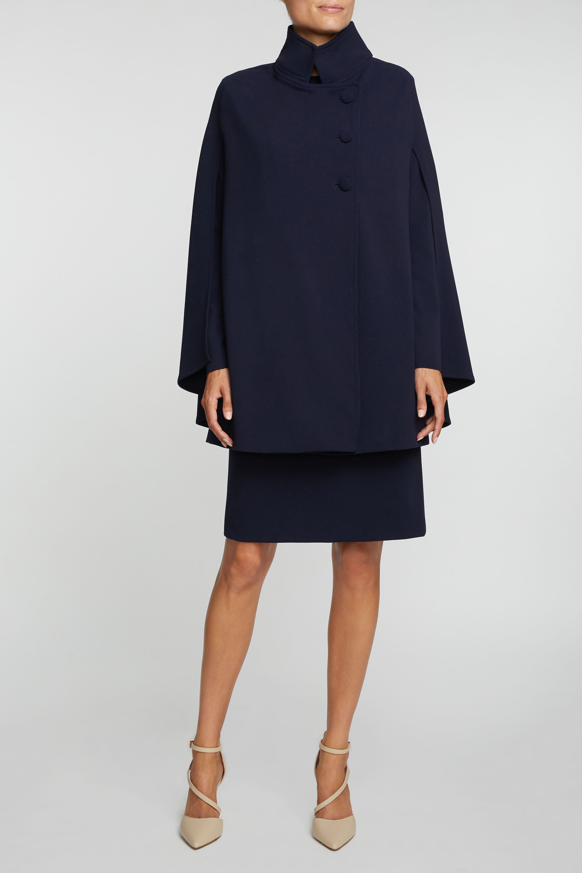 The Rachel Microfiber Cape - Blue Navy