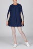 The Giulia Wool Cape - Blue Navy