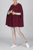 The Giulia Wool Cape - Merlot