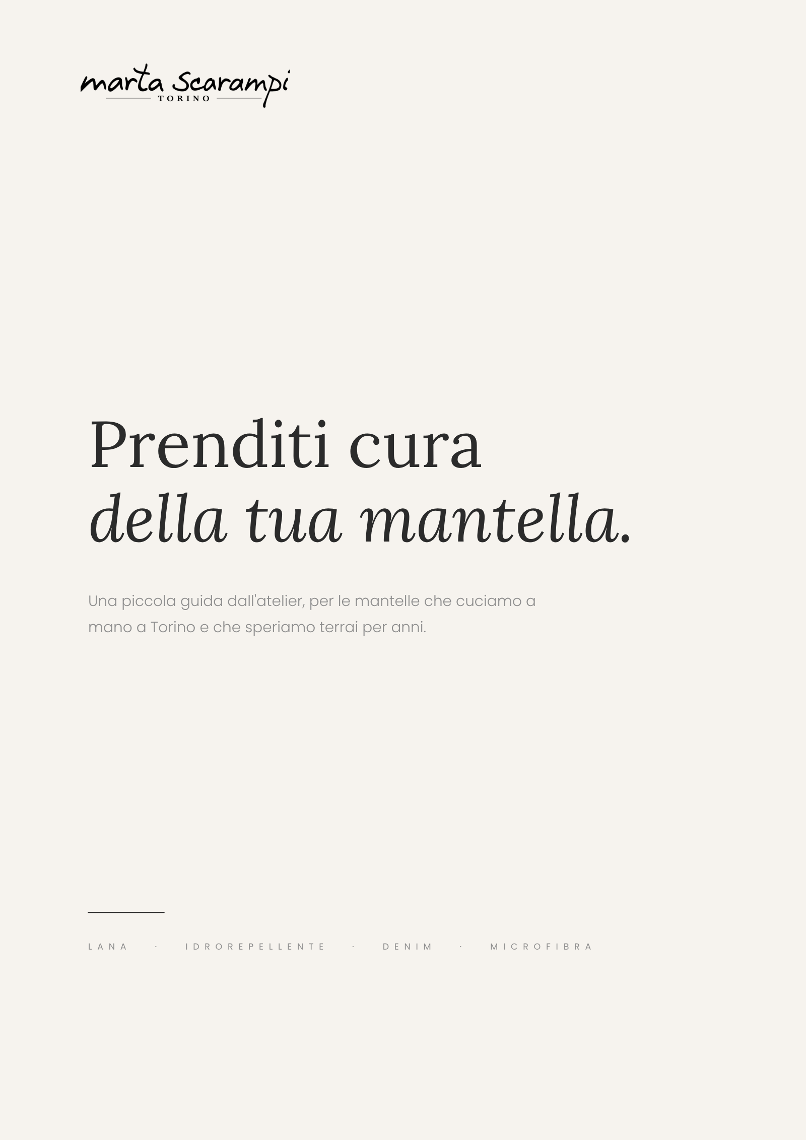 Prenditi cura della tua mantella — copertina della guida in italiano