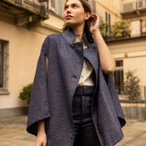 Rachel Denim Cape — blue denim — Marta Scarampi