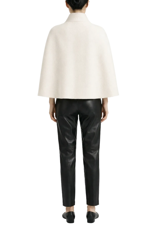 Josephine Wool Cape — cream — Marta Scarampi