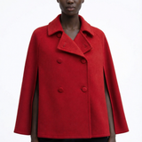 Josephine Microfiber Cape — red — Marta Scarampi