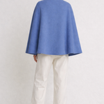 Margaret Wool Cape — cobalt blue — Marta Scarampi