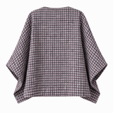 Clara Poncho — patterned wool — Marta Scarampi