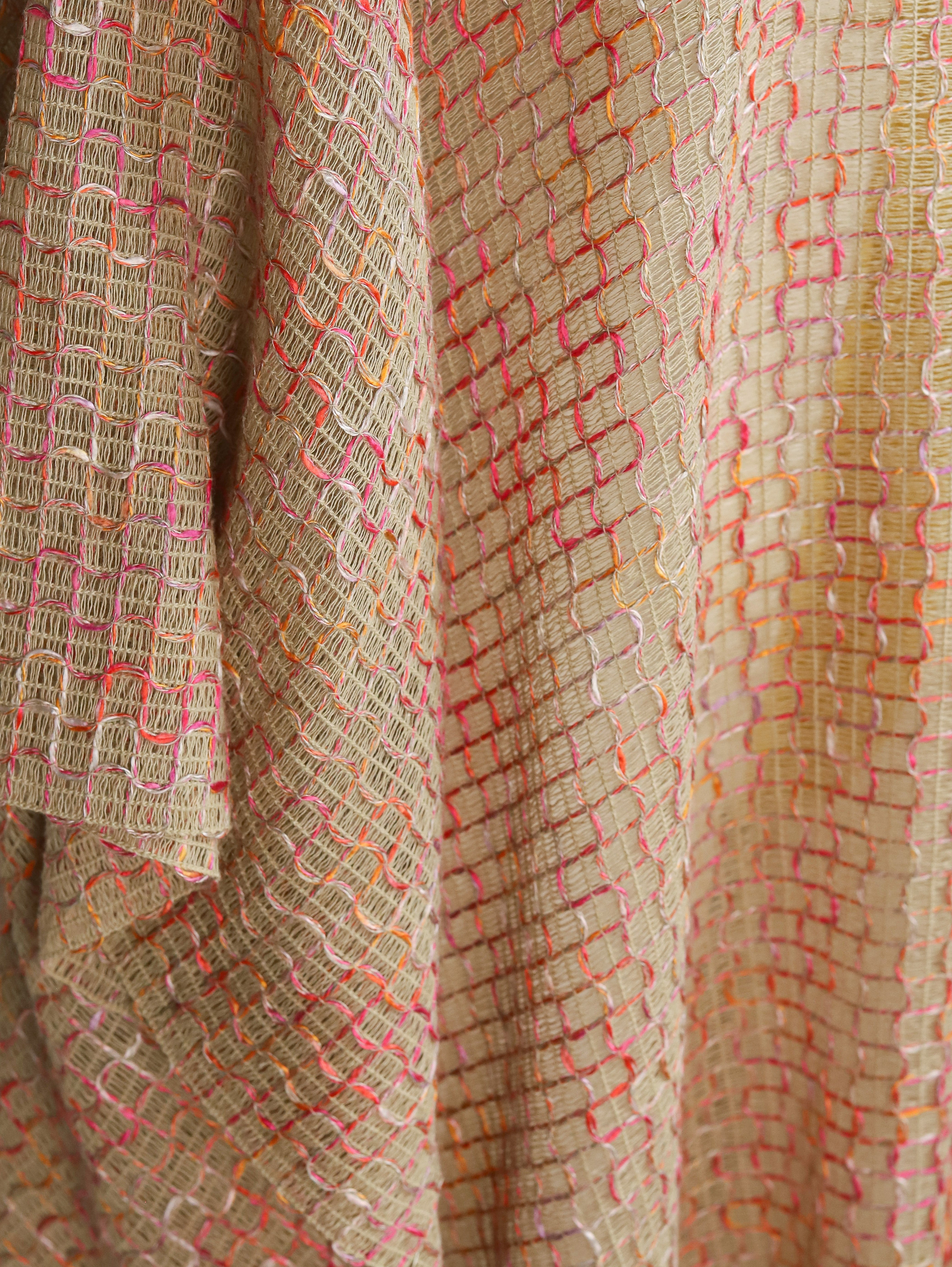 Alma Poncho Pink and Yellow