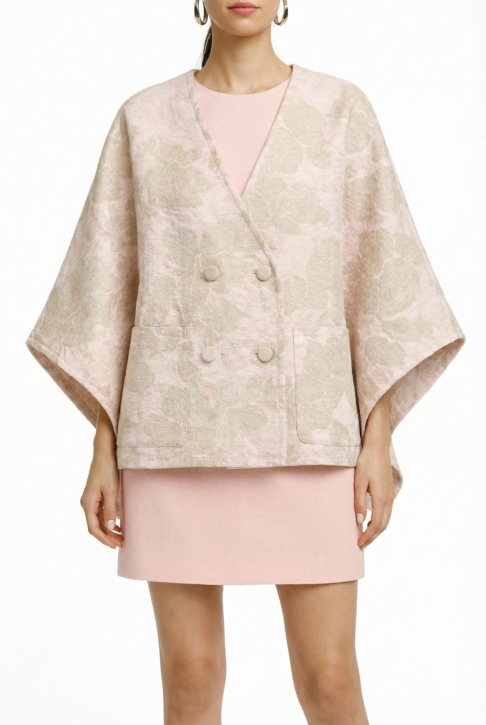 Clara Poncho — patterned wool — Marta Scarampi