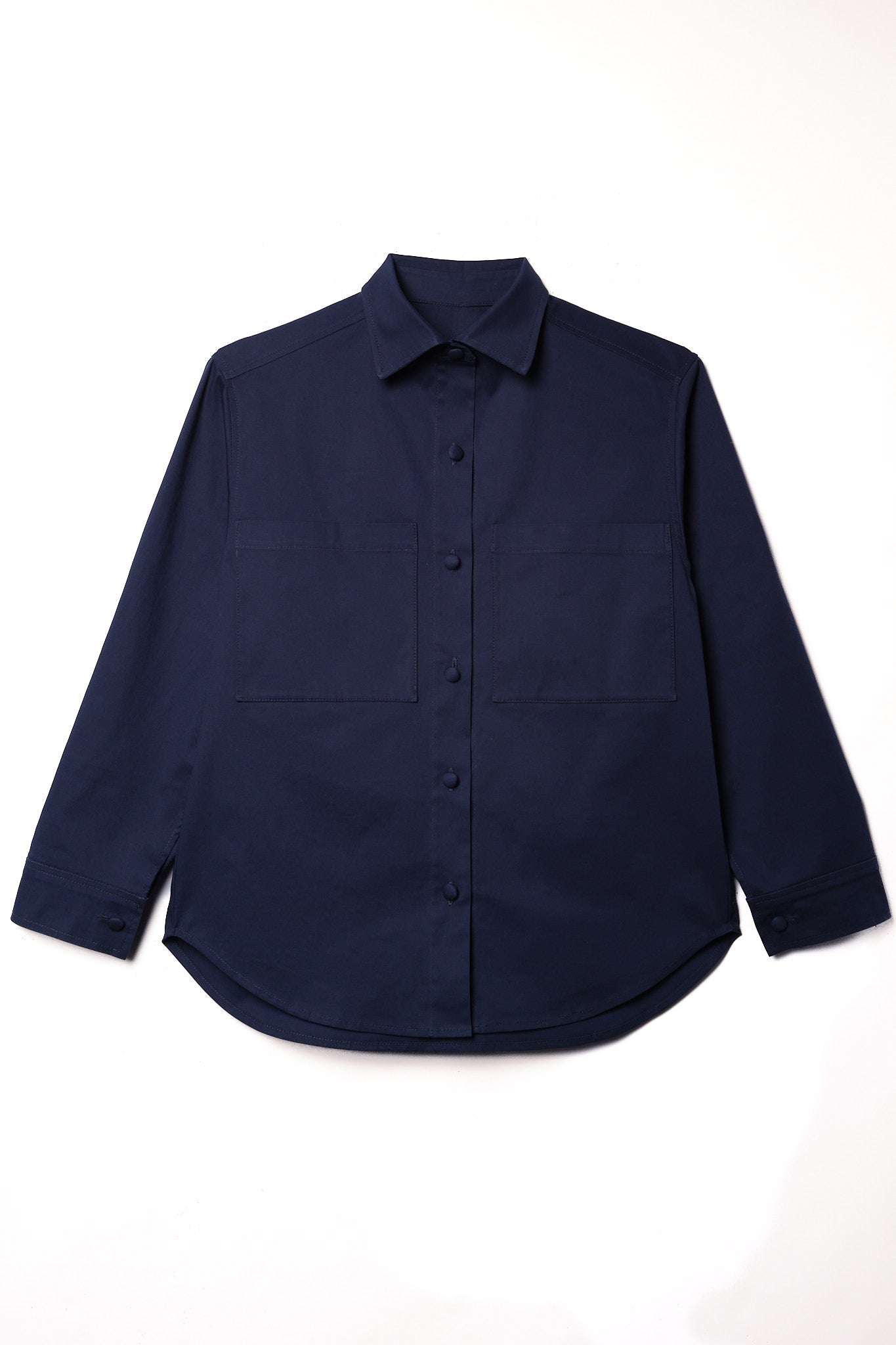 Giulia Shirt — blue navy cotton — Marta Scarampi