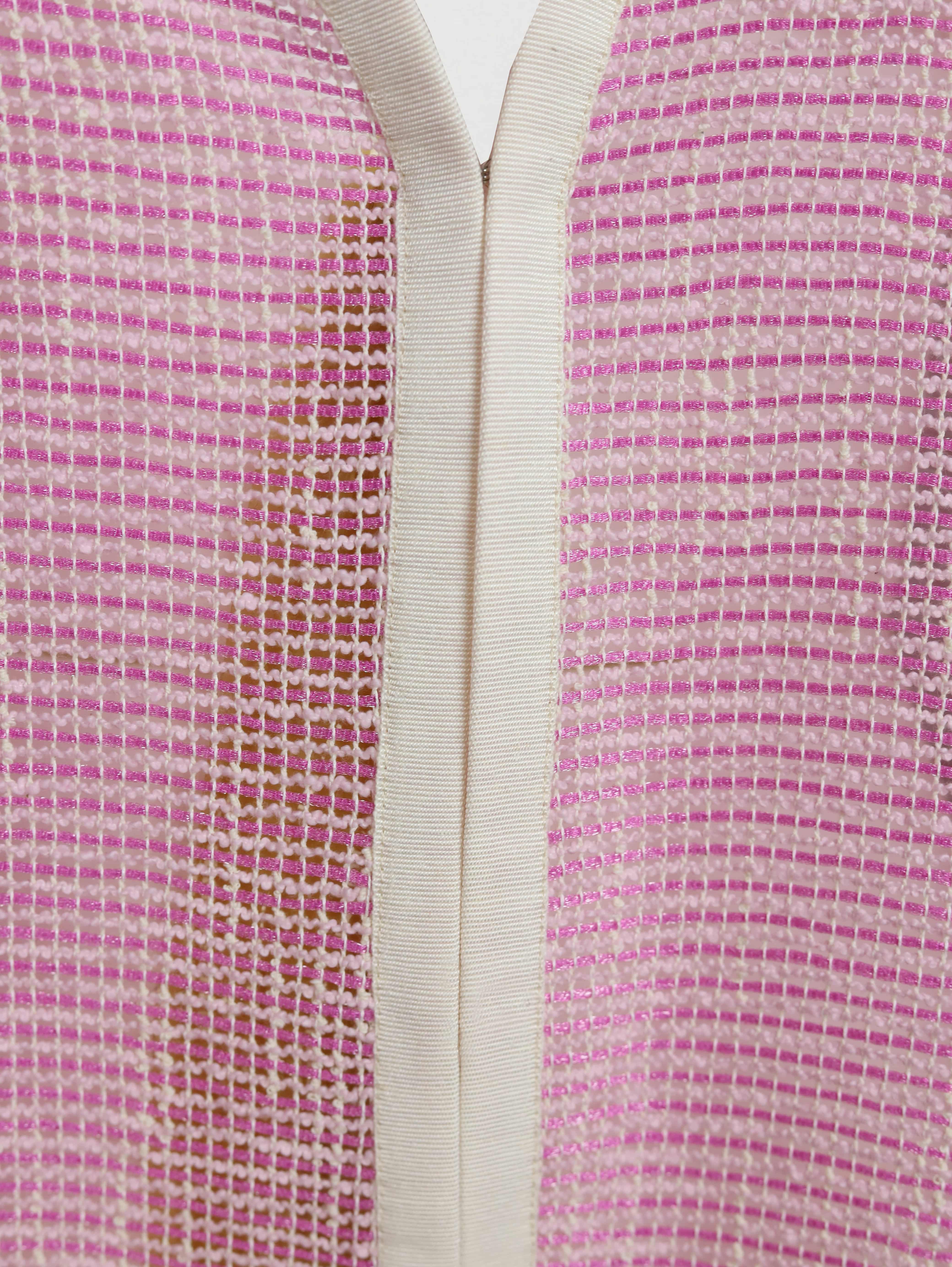 Alma Poncho in pink net, detail