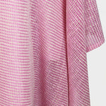 Alma Poncho in pink net, close-up of the weave