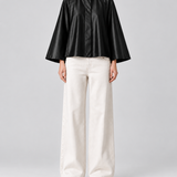 Audrey Water-Resistant Cape in black, front view
