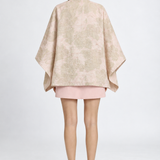 Clara Poncho Limited Edition in pink jacquard, back view