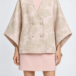Clara Poncho Limited Edition in pink jacquard