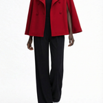 Josephine Microfiber Cape — red — Marta Scarampi