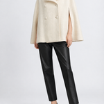 Josephine Wool Cape in cream