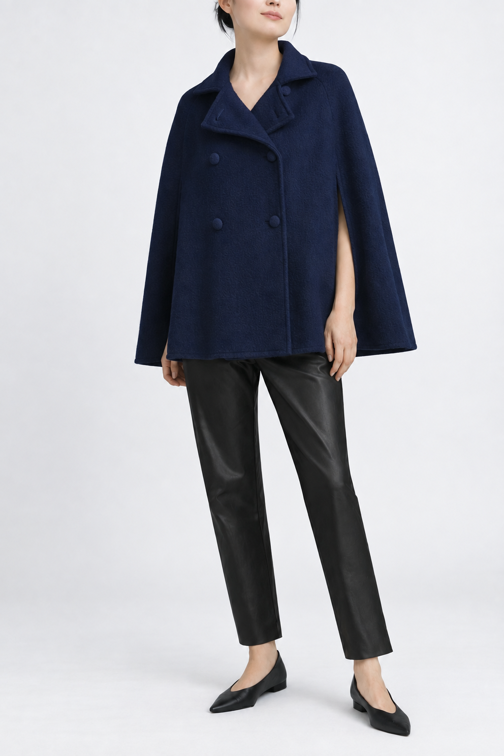 Josephine Wool Cape in cream
