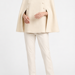 Margaret Wool Cape in cream