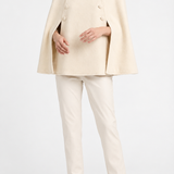 Margaret Wool Cape in cream