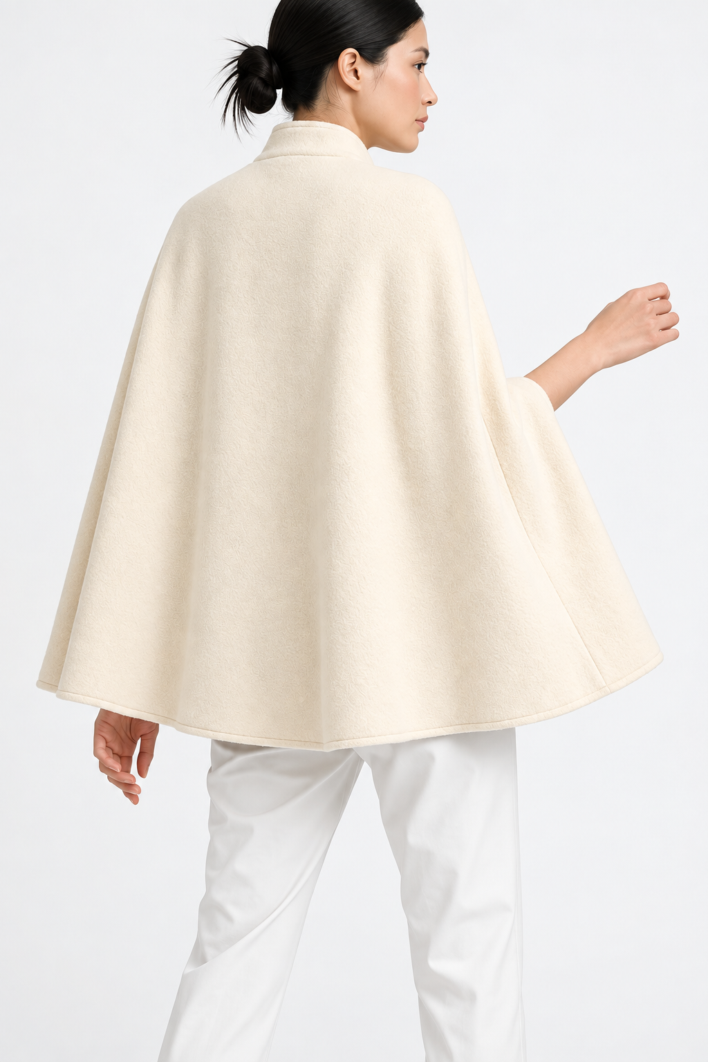 Margaret Wool Cape in cream