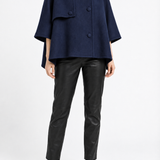 Mia Wool Cape in blue navy