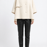 Mia Wool Cape in cream