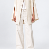 Rachel Wool Cape in cream
