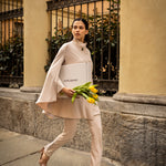Rachel Microfiber Cape — cream — Marta Scarampi