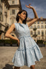 The Elena Linen Dress - Celestial Blue