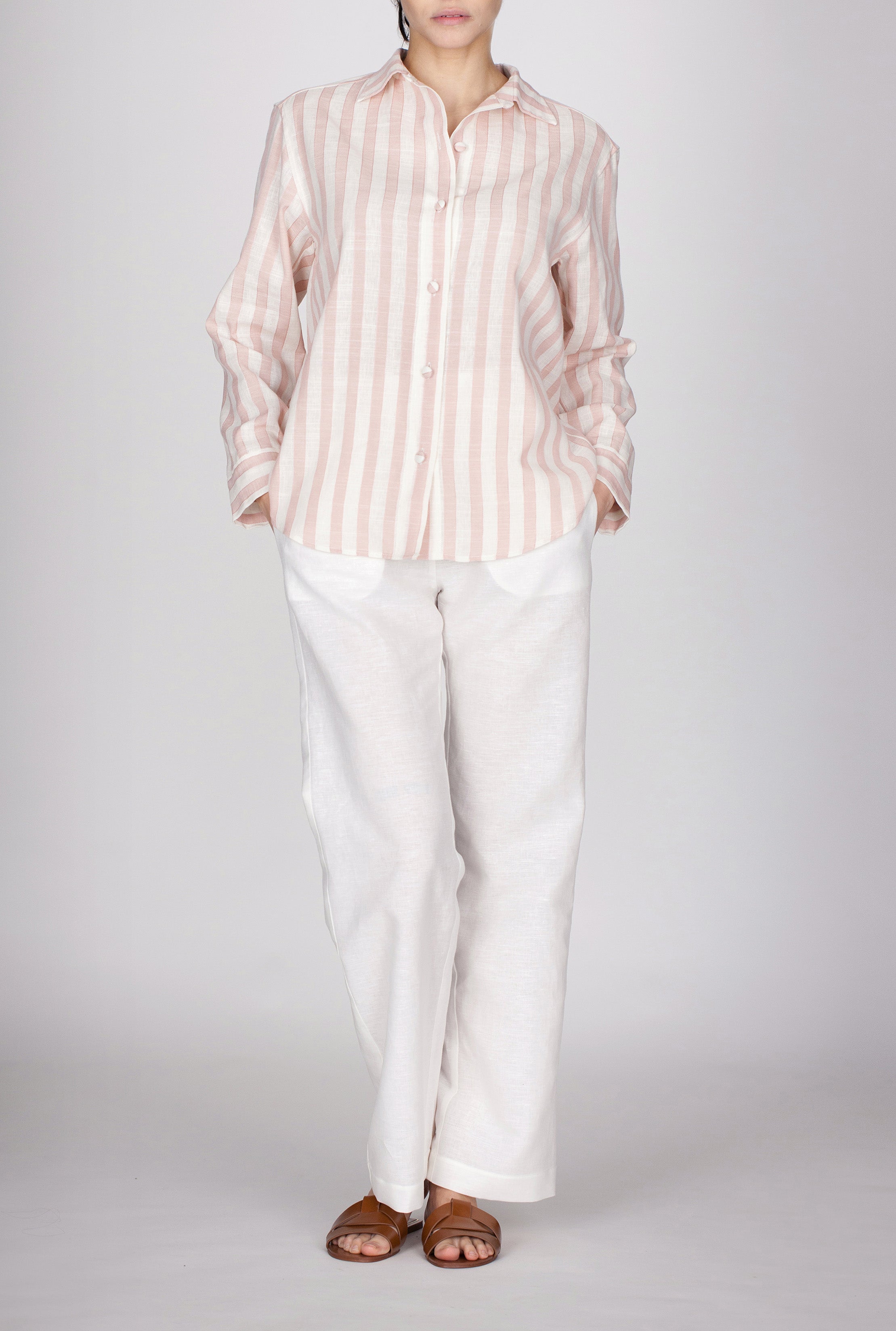 The Mary Shirt - Pink Stripes