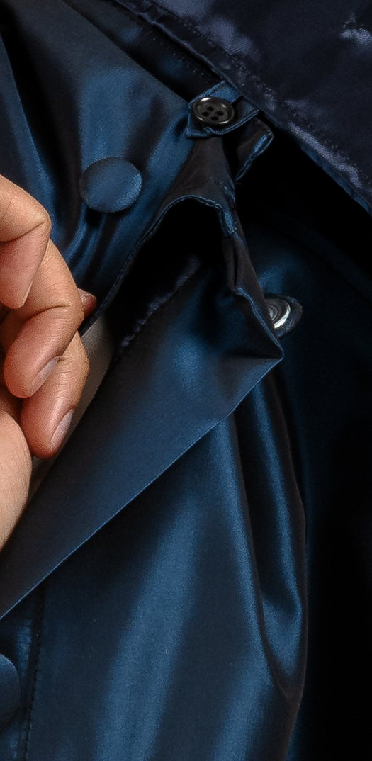 Audrey Waterproof Cape — blue — Marta Scarampi