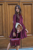 The Elena Corduroy Dress w/sleeve - Merlot