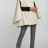 Rachel Microfiber Cape — cream — Marta Scarampi